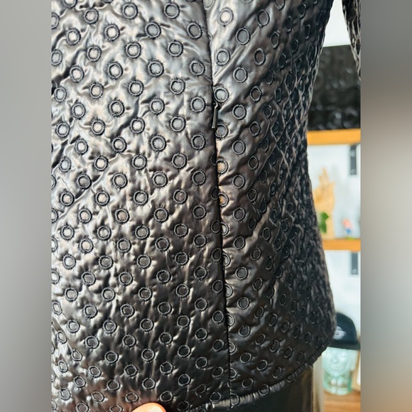 Spanner-Reversible Jacket Silver & Black Embroidered Circles | Size M - Picture 6 of 14